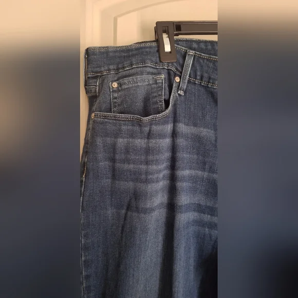 Signature Levi Strauss Mid Rise Bootcut Blue Denim Jeans Sz 35 X 32 Western Rode - Picture 8 of 9